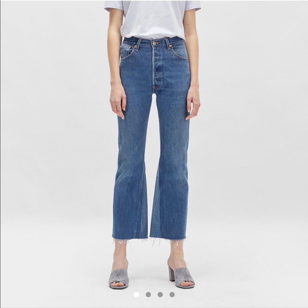 COPY - Re/Done High Rise Crop Flare Jeans